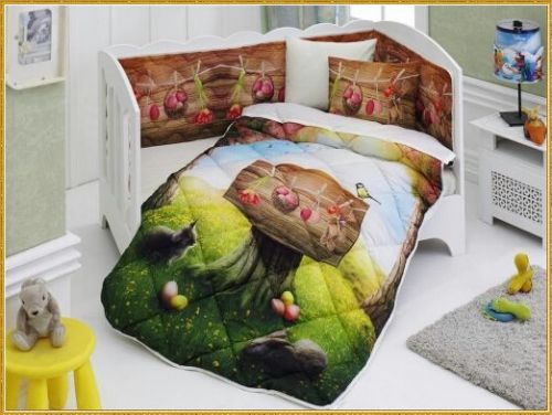 Детский комплект в кровать 3D (ранфорс) в коробке в лесу ― ПОСТЕЛЬ ЭЛИТ