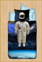 Детское постельное белье 3D (ранфорс) в коробке космонавт 